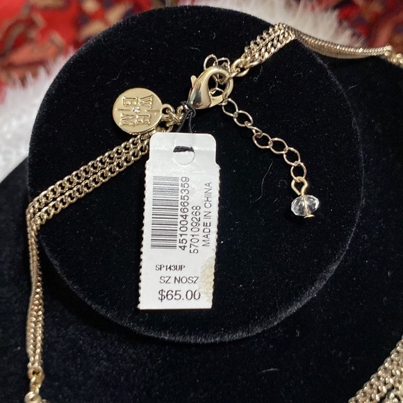 WHBM Gold Drop Medallion Necklace - Picture 6 of 6